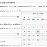 Selecteur de date