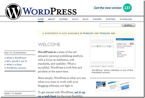 WordPress est disponible en français, en français et en…