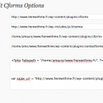 Admin d'Advanced Cforms Edit