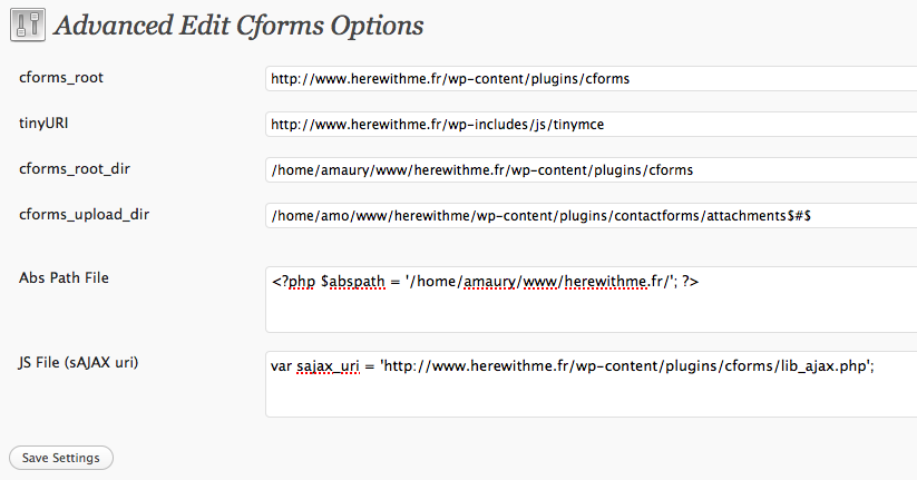 Advanced Edit Cforms : Et un petit plugin pour WordPress et Cforms !