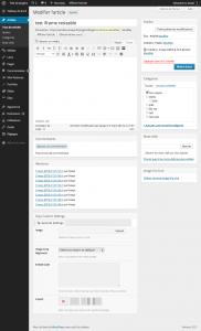 Modifier l’article ‹ Test de plugins — WordPress